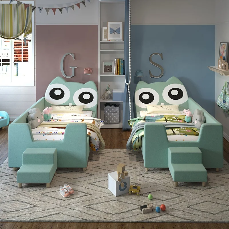 

Princess Bedroom Set Girls Children's Bed Modern Children's Stitching Bed With Guardrail Baby Solid Wood Side Parent-child Bed