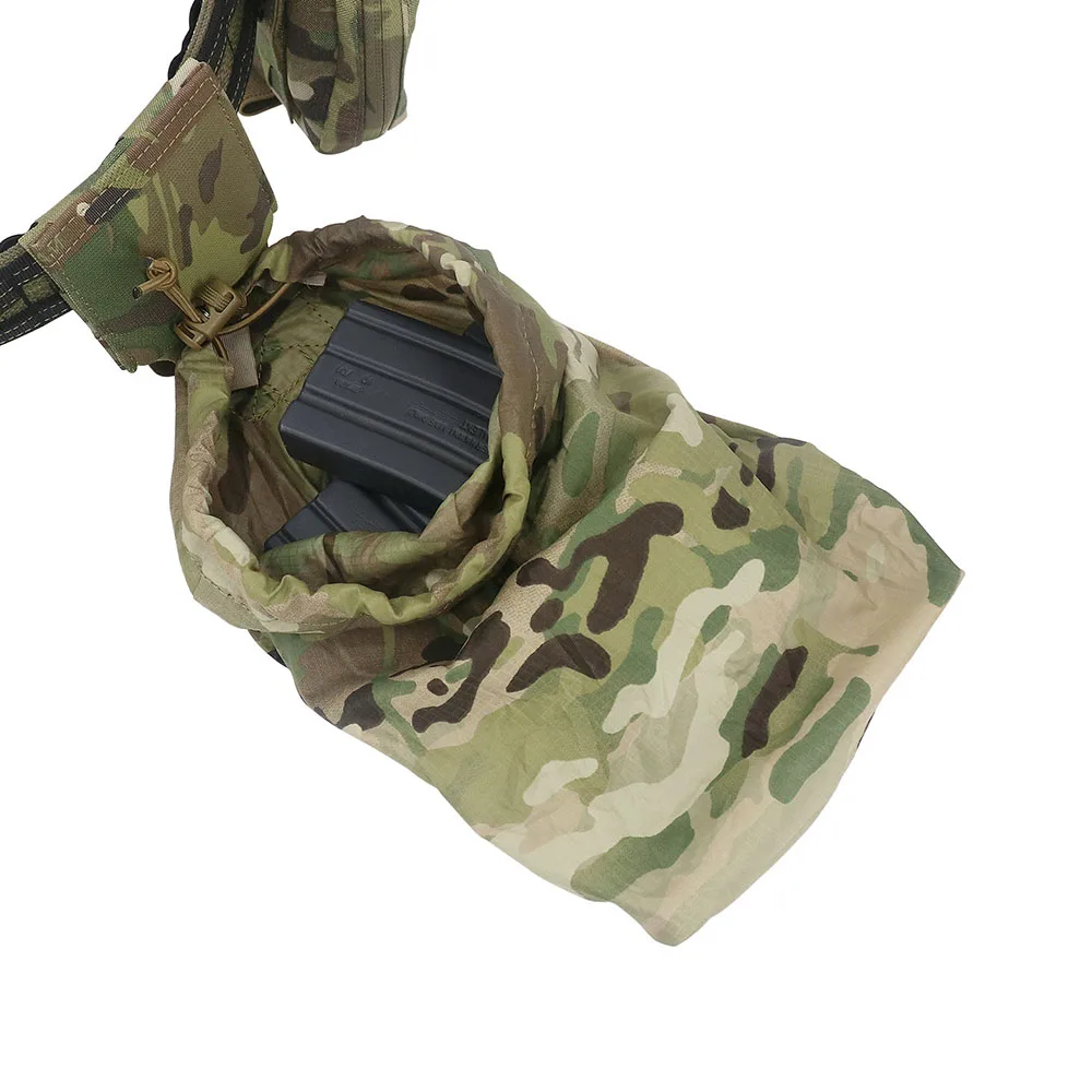 Outdoor Sports Tactical Belt Mounted Dump Pouch Lightweight Mini Foldable Recycling Bag Tools Storage Bag