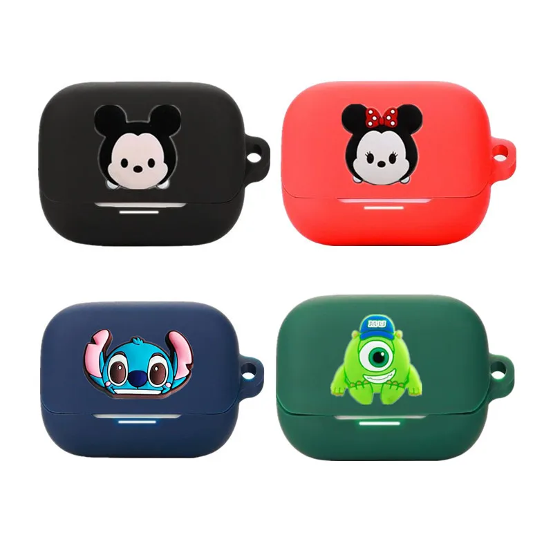 Potdemiel ديزني حقيبة سماعة الاذن غطاء ل Anker Soundcore K20i سيليكون سماعات لاسلكية شحن صندوق واقية قذيفة مع هوك