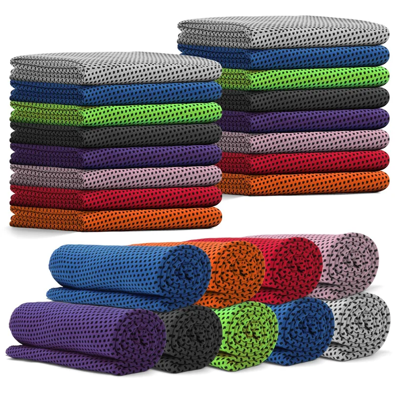 1-10 Pack Cool Towels Sports Absorbent Fabric Breathable Neck Face Towels for Gym Yoga Golf Beach Exercise Cold Compression Towe