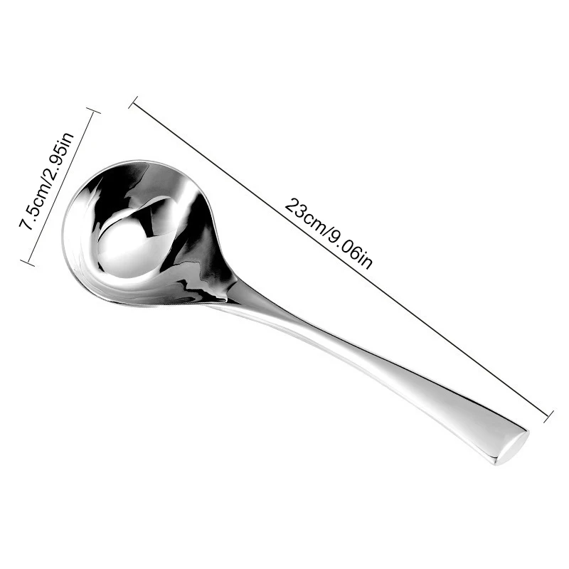 Long Handle Stainless Steel Thickened Big Head Soup Spoon For Hot Pot Scoops Colander Home Kitchen Cooking Tableware​