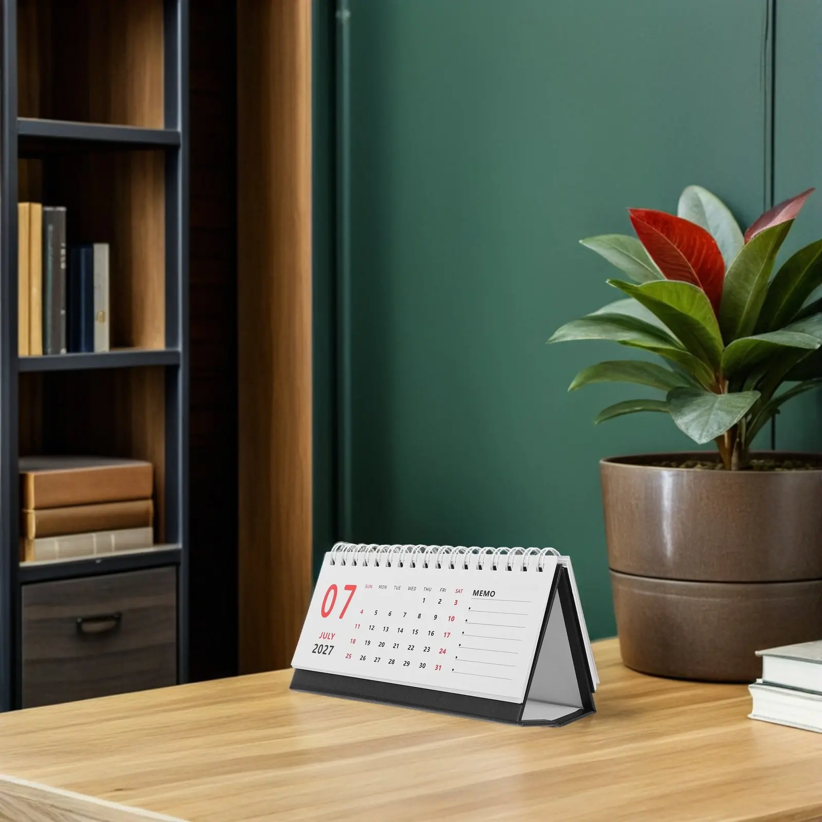 Mini 2027 Table Calendar Compact Monthly Standup Desk Planner Portable Small Desktop Calendar Office Dormitory Daily Schedule