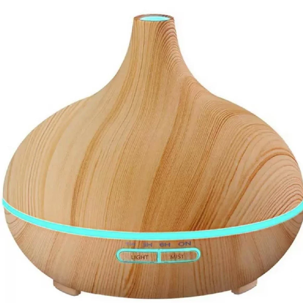 

500ml Humidifier Wood Grain Design with 7 Color LED for Better Sleep, Stress Relief & Air Freshening