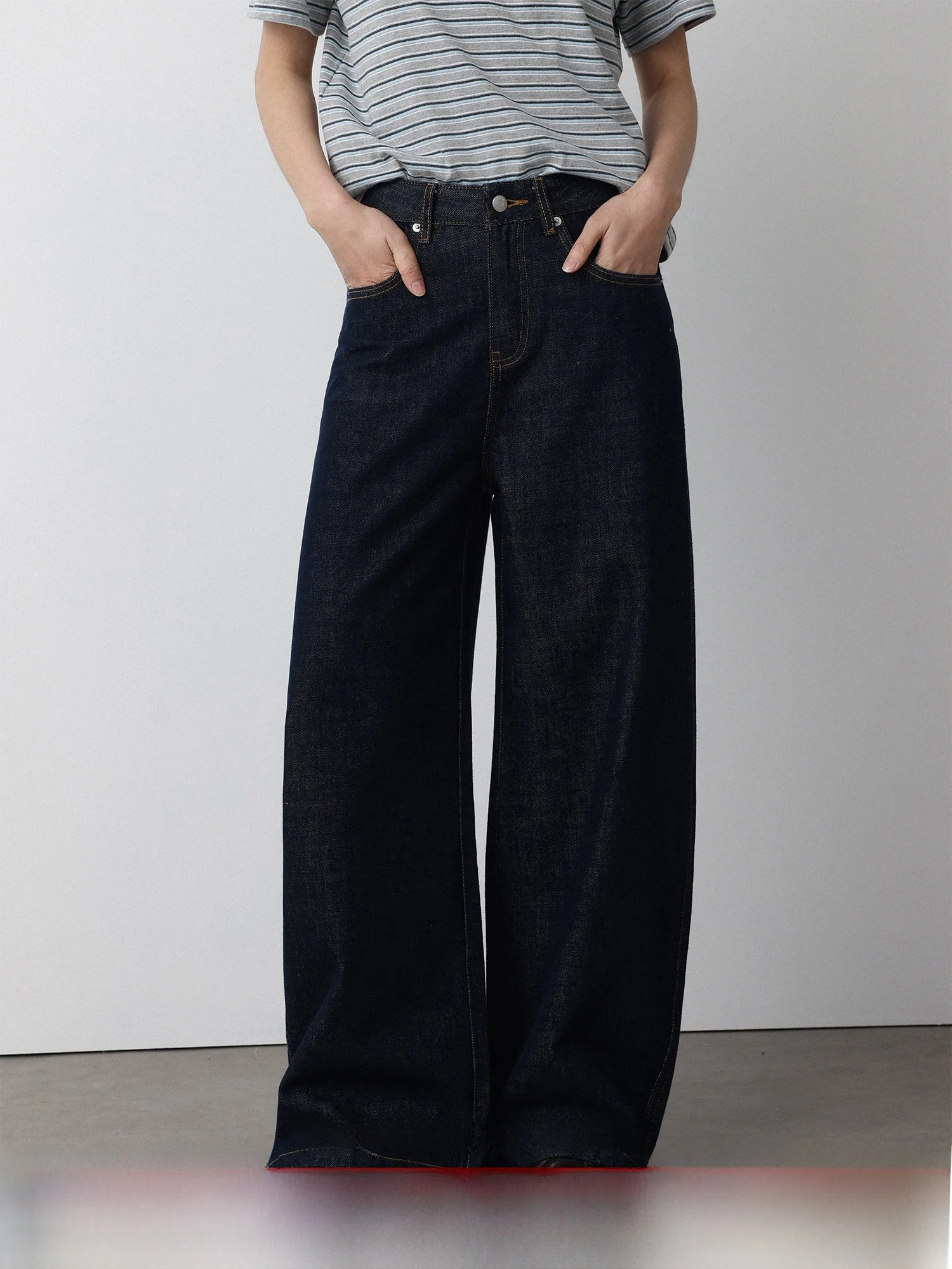 

Low Calorie Paris Street Sle Casual Wide Leg Knife Denim Jeans High Waist Cotton Pants for Women Spring Season