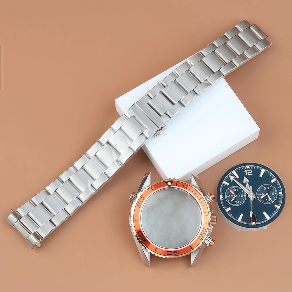 

Chronograph VK63 Dial 45.5mm Dial For Seamaster 600 Waterproof Watch Case For Seiko VK63 VK64 Quartz Movement 33mm Dial 5 hands