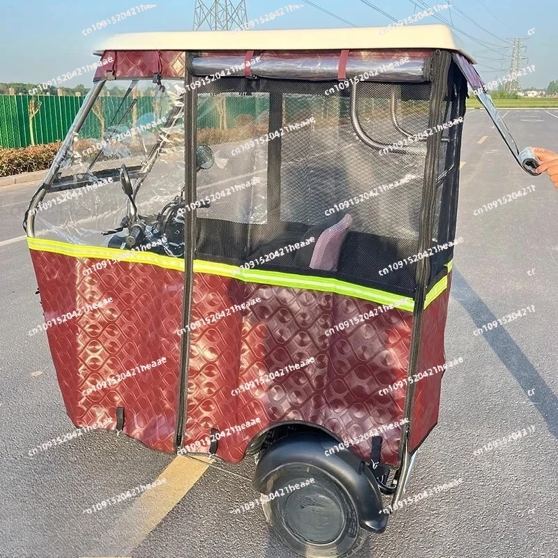 Suitable for Not Contain Glass! Electric Tricycle Carport Canopy New Sunshade Canopy Anti-stainless Steel Does