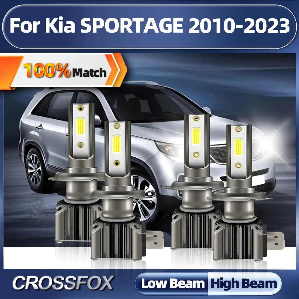 

Лампы головного света 6000 лм Turbo, автомобильные фары 12 В CSP, автомобильная лампа 2010 K, белая для Kia SPORTAGE 2018-2019 2020 2021 2022 2023