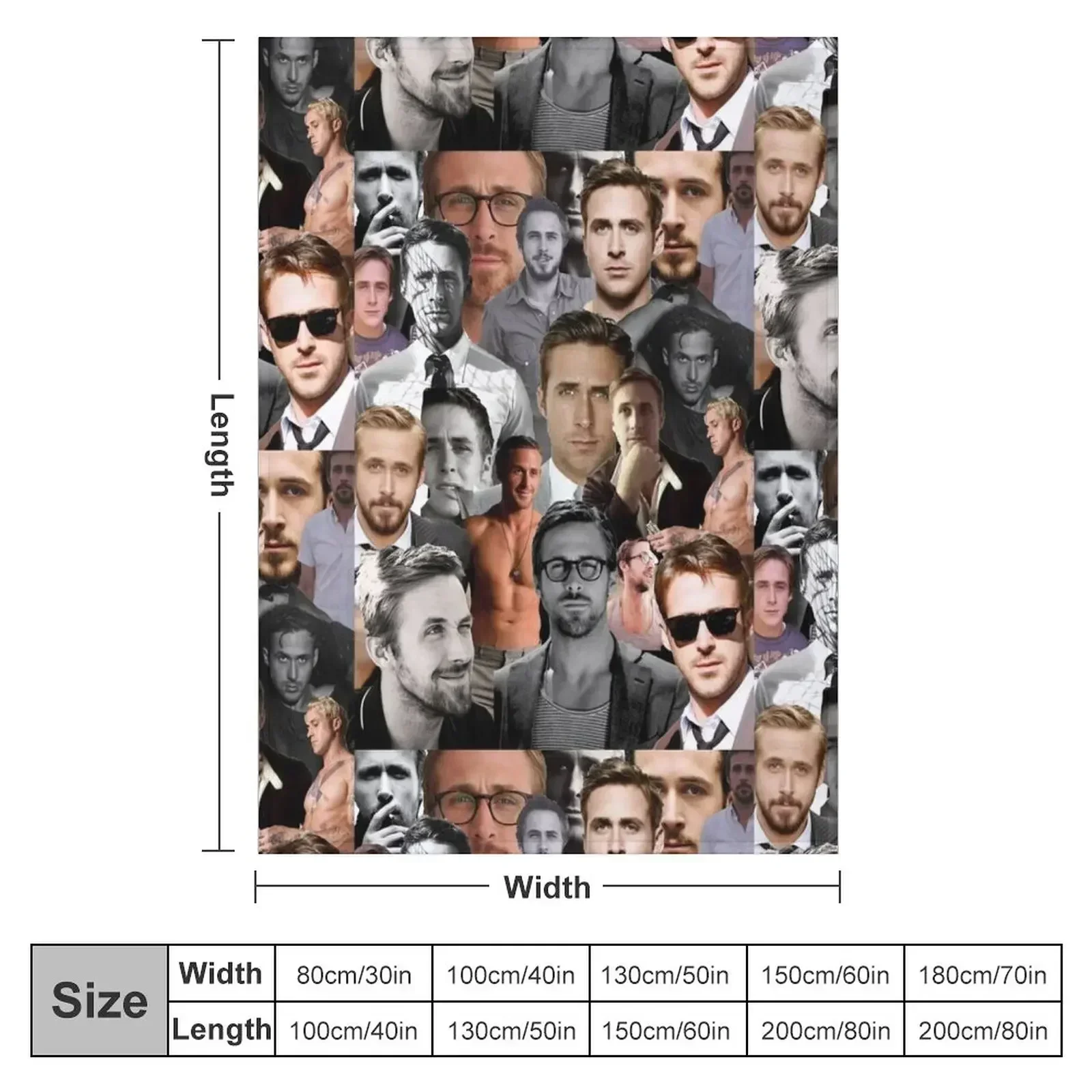 Ryan Gosling Collage Throw Blanket Winter beds Thin Plaid on the sofa Blankets For Bed Plaid Luxury Blankets