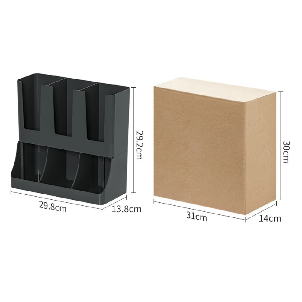 

Диспенсер для бумажных стаканов на 6 секций, вертикальный, экономит место, многофункциональный органайзер для стаканов, устойчивая штабелируемая подставка для хранения стаканов для бара