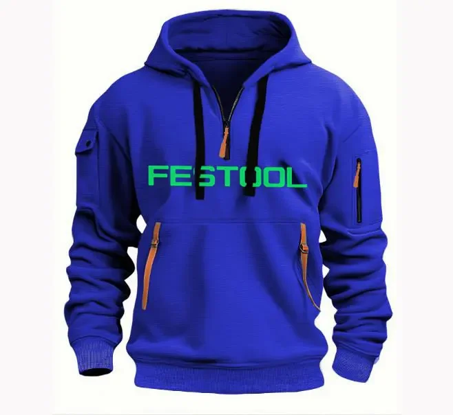 Spring and Autumn Men's hooded jacket Festool tools printing Fashion casual men's hoodie fleece European size men's hoodie