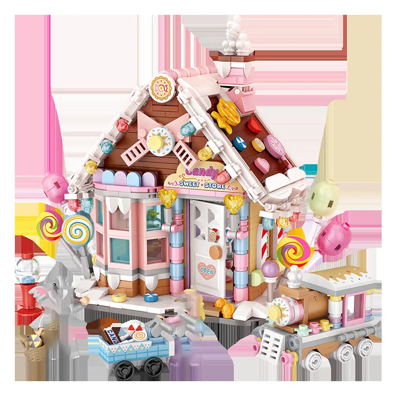 LOZ-1223 Christmas Toys Christmas Vintage House Building Santa Claus Puzzle model Children\'s Christmas building blocks toy