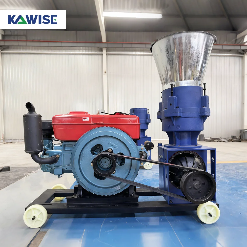 AIROW High Output Water Cooled Diesel Feed Pellet Mill for Small Feed Plant Poultry Pig Cattle Feed Pellets