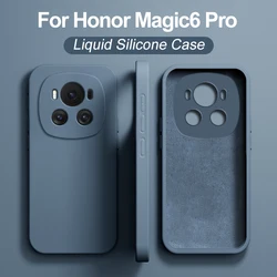 For Honor Magic 6 Pro Case Liquid Silicone Camera Lens Protector Phone Cases For Huawei Honor Magic6 Magic 6 Pro Soft TPU Cover