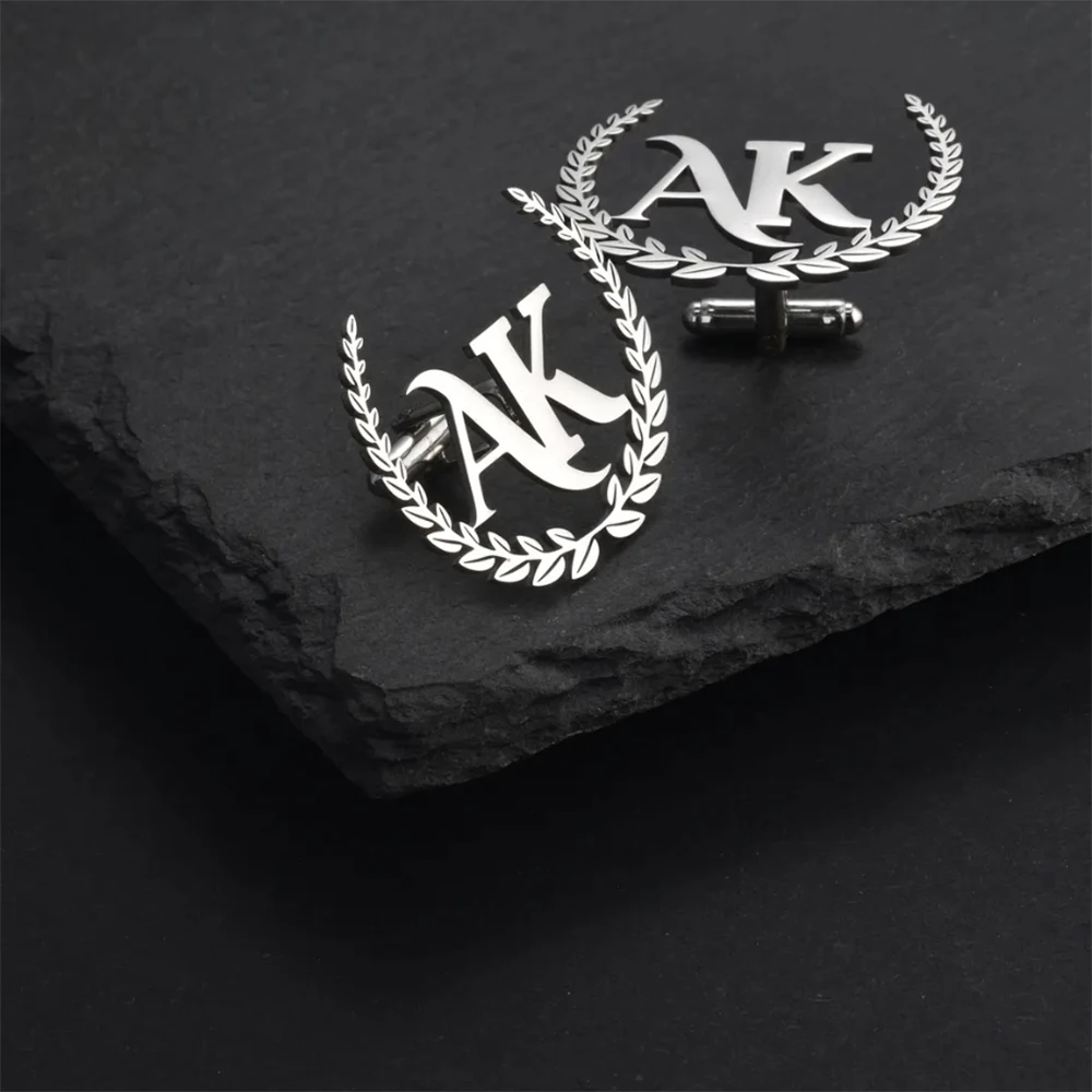 Personalized Customized Stainless Steel Cufflinks, Personal Badges, Company Logos, And Exquisite Patterns. Father's Day Gift