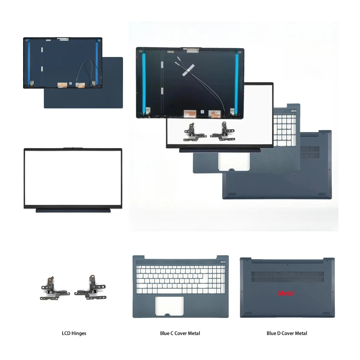 for for Ideapad 5 15iil05 15are05 15itl05 15alc05 laptop LCD screen top cover, screen frame, palm rest bottom shell ABCD Cover