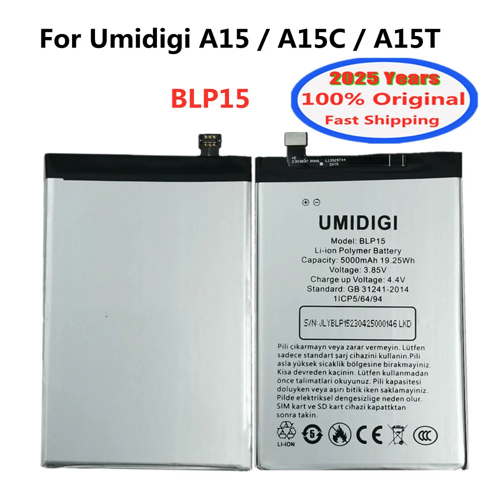 5000mAh High Quality UMI Original Battery For Umidigi A15 A15C A15T Batteries Fast Shipping