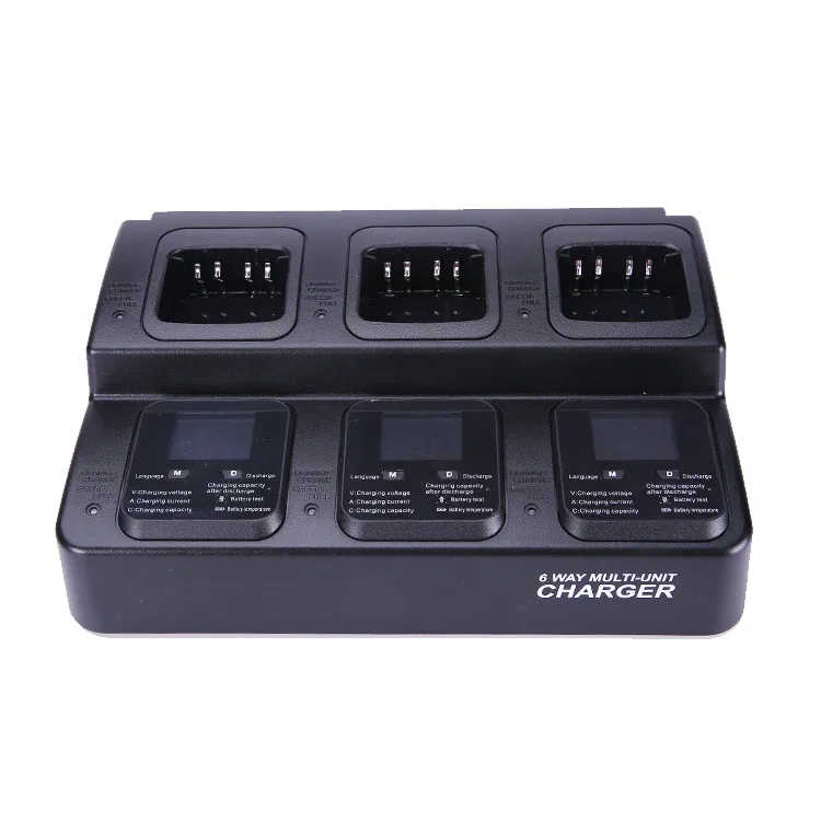 Replaceable slot type multi unit walkie talkie smart Intelligent battery charger with display