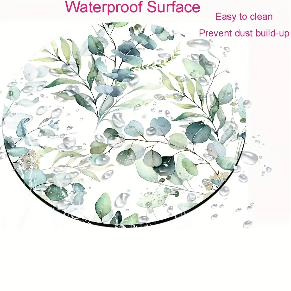 Round Grass Leaves Mouse Mat Small Non-Slip Gaming Mouse Pads Pc Gamer Office Carpet Playmat Computer Accessories Mousepad