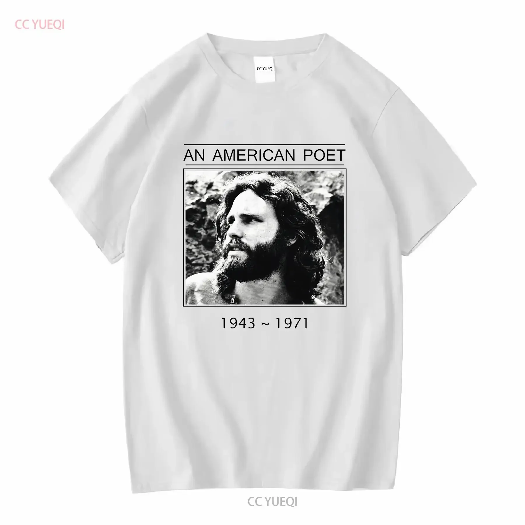 Jim Morrison An American Poet T-Shirt Herren- und Damengrößen lange oder kurze Ärmel Vintage Washed Unisex Casual Soft