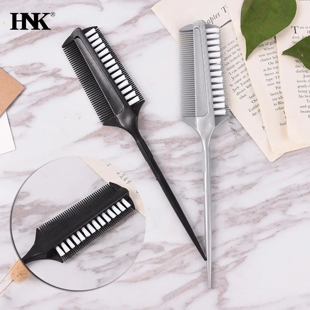 

Professional Hairdressing Double Side Dye Comb with Nylon Hair Drying Brush Tinting Combs Hair Color Brush Hair Styling Tools