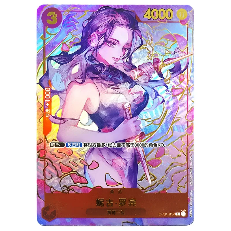 Anime EEN STUK DIY ACG Robin Nami Desktop Battle Game Folie Refractieve Collectible Kaarten Speelgoed voor Jongens Kerst Verjaardagscadeau