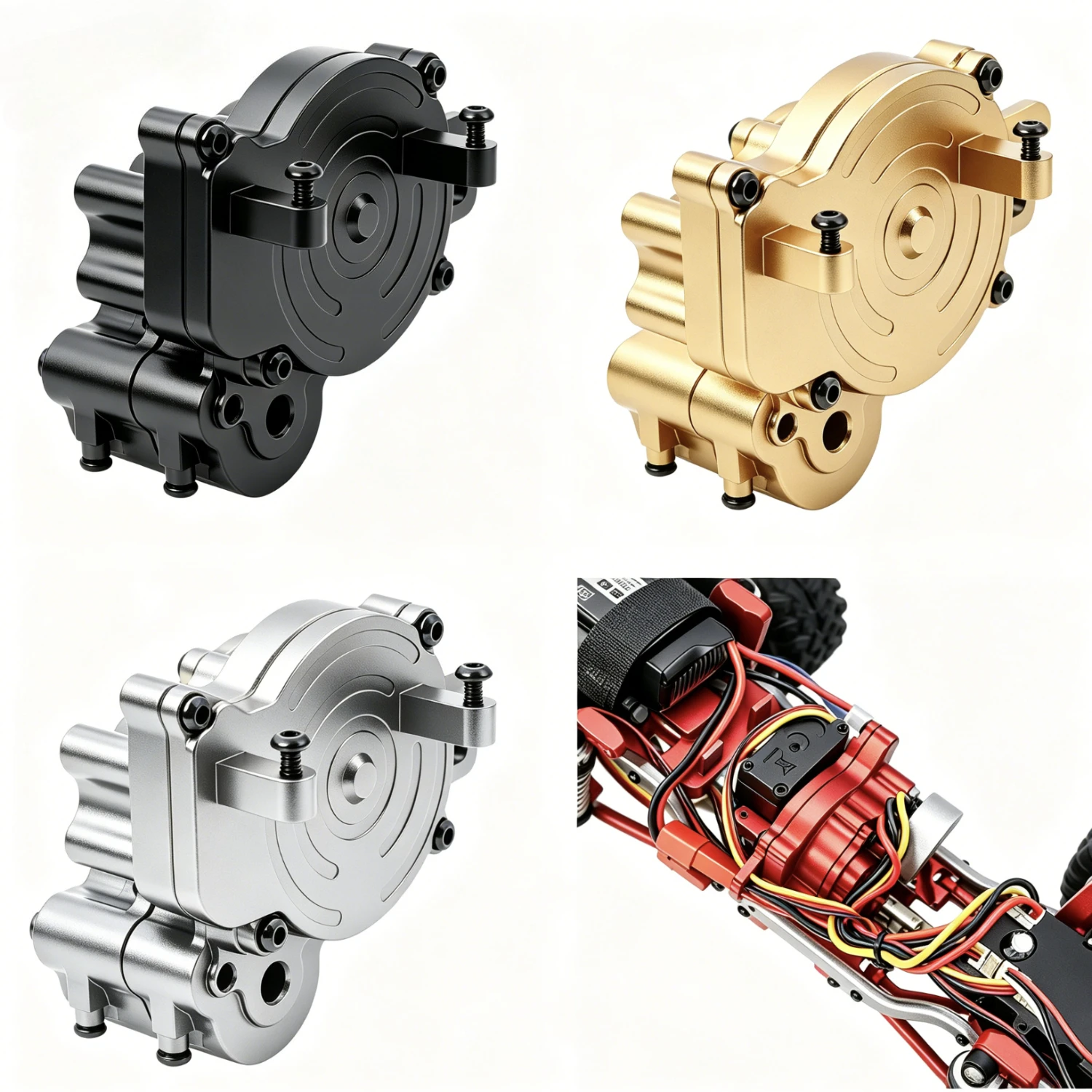H18P CNC Aluminum Gearbox Housing Transmission Case Shell for MJX Hyper Go H18P 1/18 RC Crawler Upgrade Part