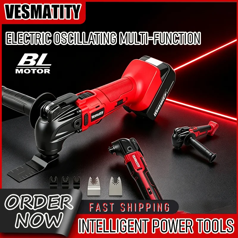Multi-Function Cordless Electric Oscillating Tool Vibration Trimmer Saw for Wood & Metal Cutting with Milwaukee Battery