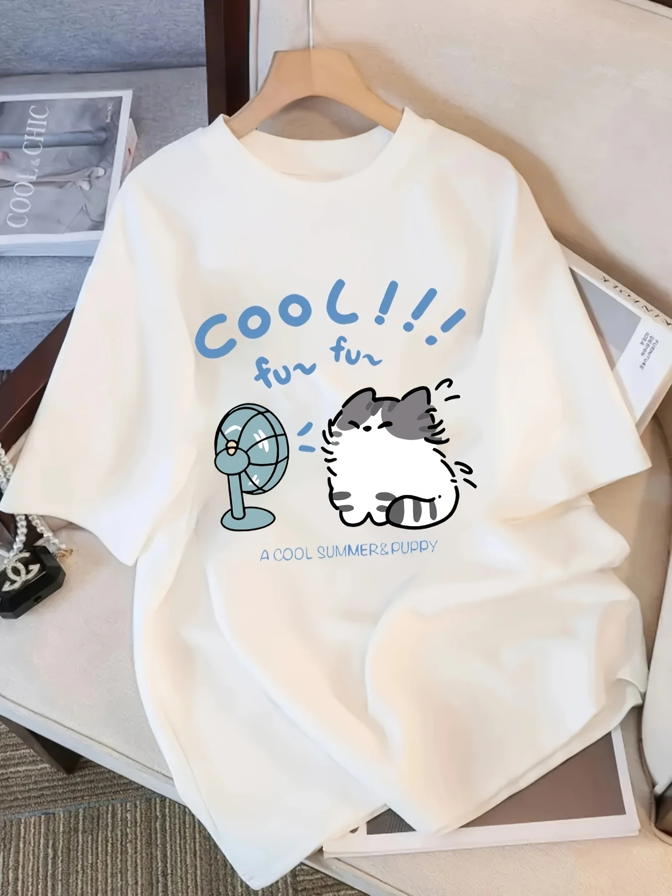 Unisex Boys Girls Fun‑Pattern Loose‑Fit Machine‑Washable Casual Crew‑Neck Kids T‑Shirt