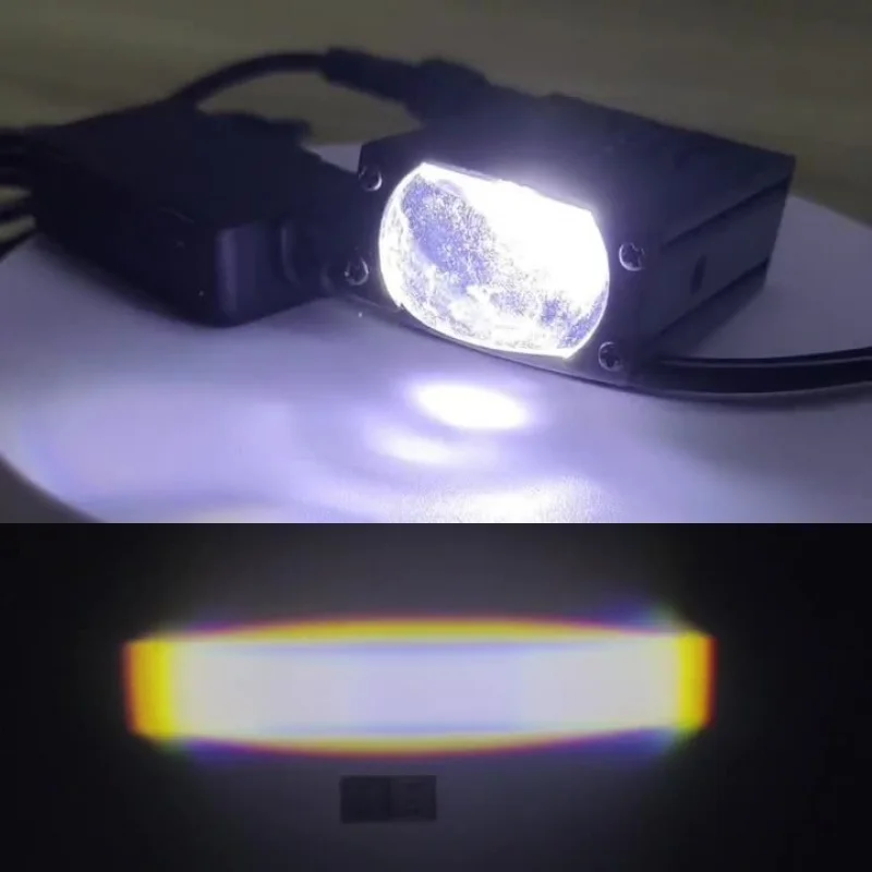 For Car and Motorcycle Grille Mini Ultra-thin Dual-color LED Auxiliary Light 4 Modes