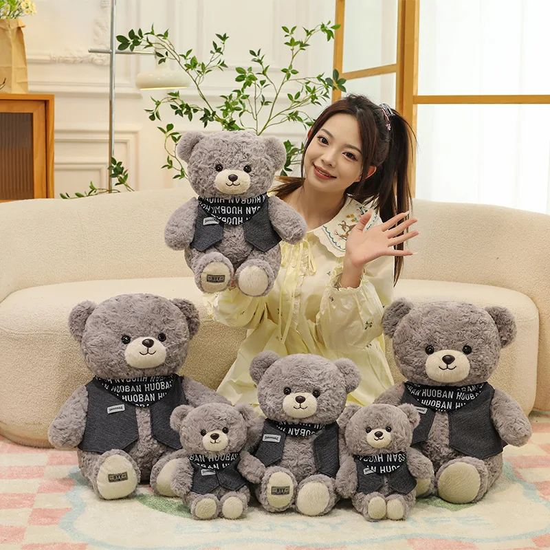 Kawaii knuffel schattige Jack Bear gevulde pop met kleding schattig beer speelgoed voor kinderen verjaardag kerstcadeau knuffeldier