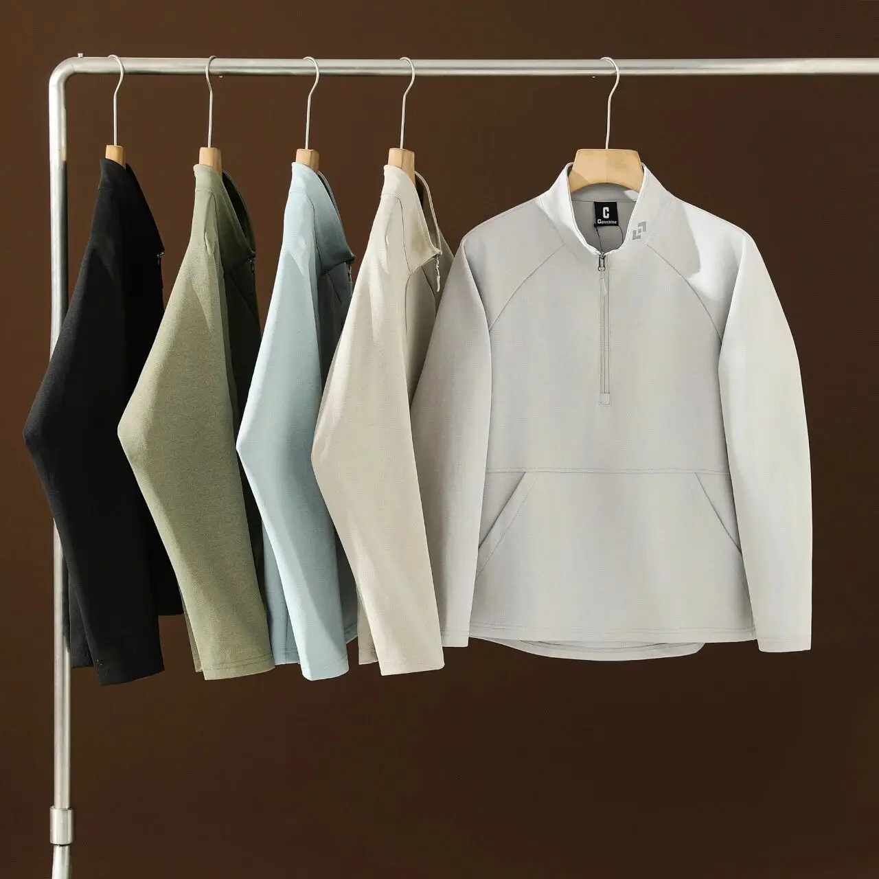

Classic Outdoor Men's Sweatirt Faionable Casual Sportswear Qui Dry f Zip Hoodie Polyester Fiber Breathable Moisture ...