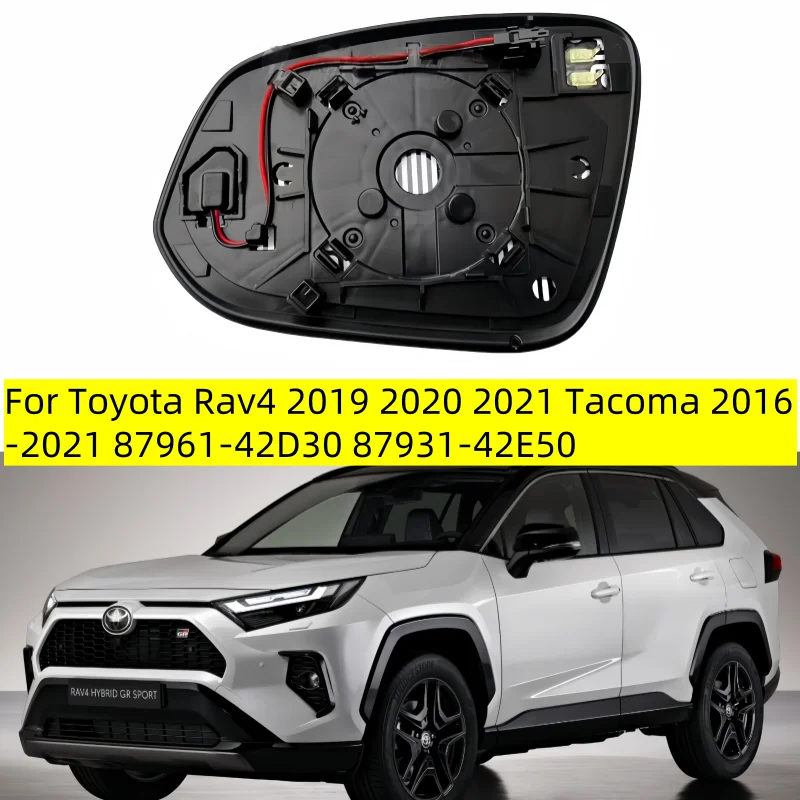 

Heated Blind Spot Warning Rear Mirror Glass USA model For Toyota Rav4 2019 2020 2021 Tacoma 2016-2021 87961-42D30 87931-42E50