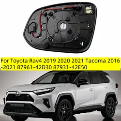 Heated Blind Spot Warning Rear Mirror Glass USA model For Toyota Rav4 2019 2020 2021 Tacoma 2016-2021 87961-42D30 87931-42E50