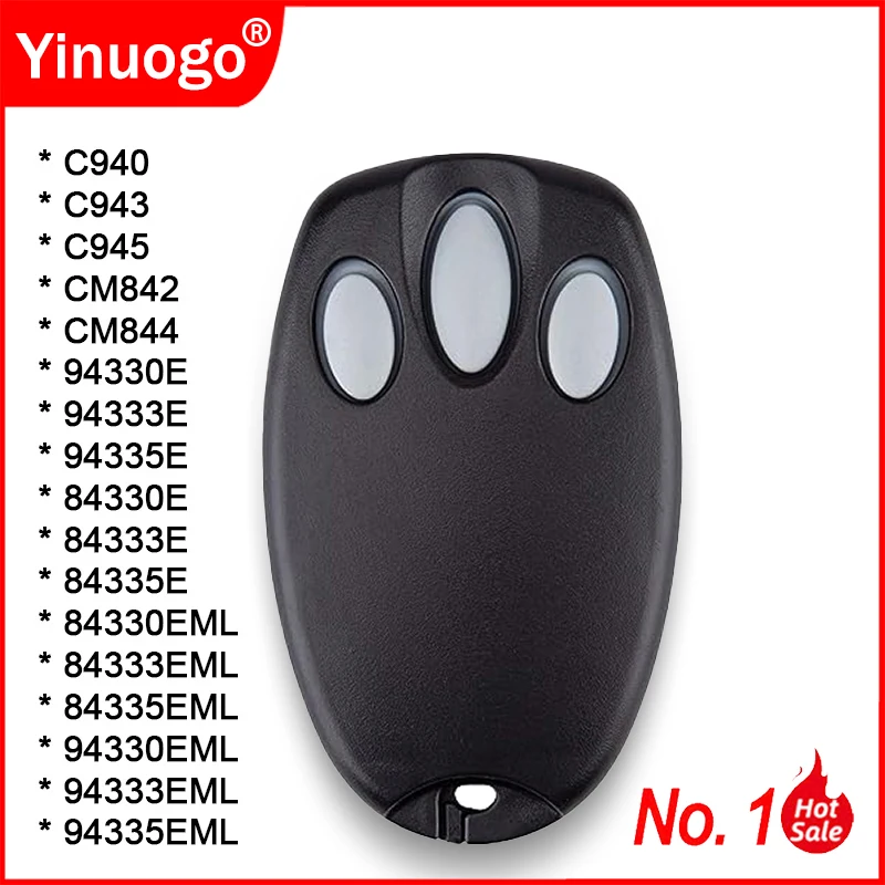 

​94335E 94330E 94333E 94334E 9747E 94330EML 94333EML 94335EML 94330EWK 94334CE 94334HD Garage Door Gate Remote Control 433.92MHz