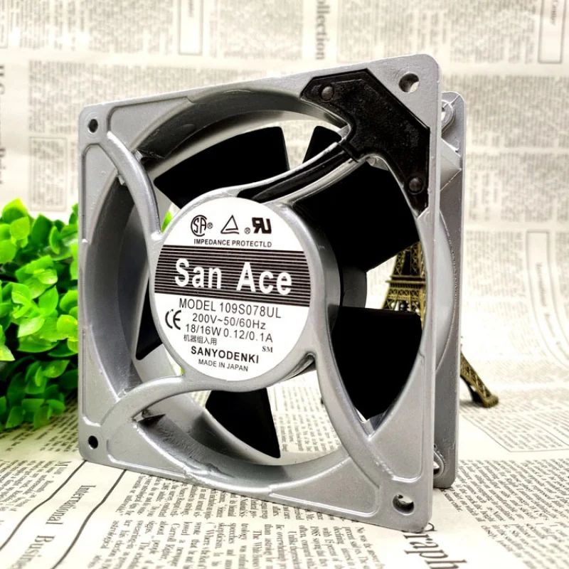 109s078ul 12038 200V 18/16W 0.12/0.1a aluminum frame cooling fan