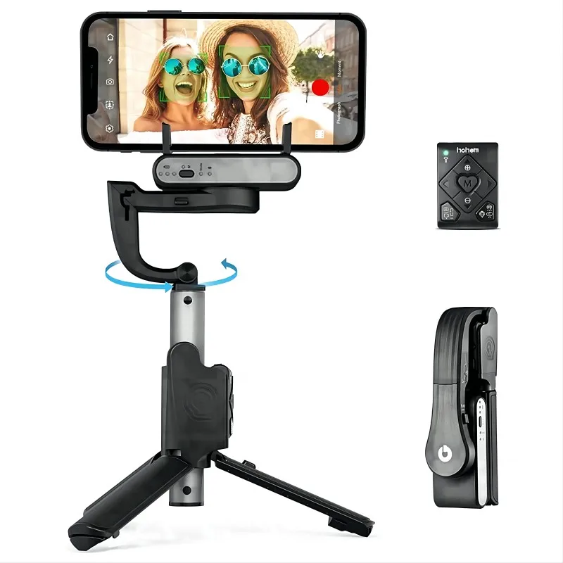 Hohem-Oficial iSteady Q Selfie Stick para iPhone, Android, Suporte ajustável, Suporte ao ar livre, Dobrável Gimbal Estabilizador