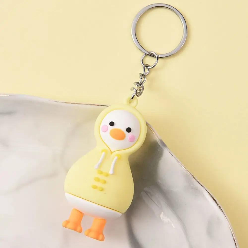 Backpack Milk Bottle Travel Duck Keychain Horse Clip Necktie Cartoon Keychain Soft Duck Vest Car Key Pendant Girls Ladies