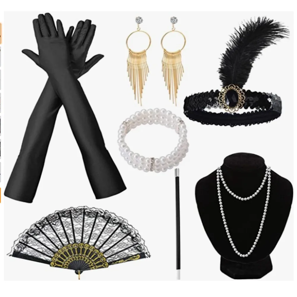 Mode Cosplay Haarschmuck Great Gatsby Party 1920er Jahre Feder Kopfschmuck Charleston Kostüm Flapper Haar Haarband