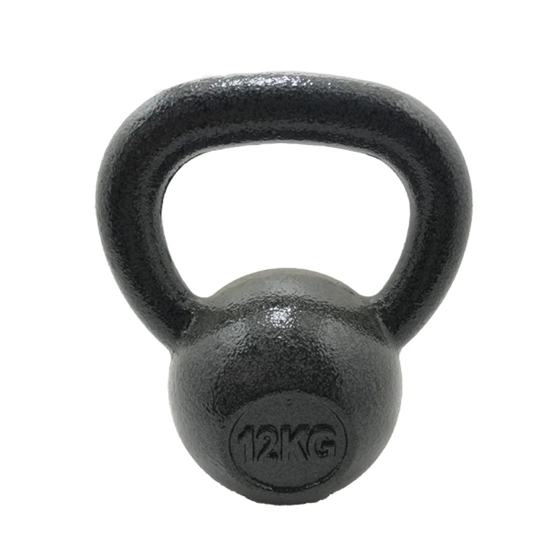 Kettlebell en fonte solide personnalisé avec finition de vernis pour l'entraînement physique 4 kg 5 kg 6 kg 8 kg