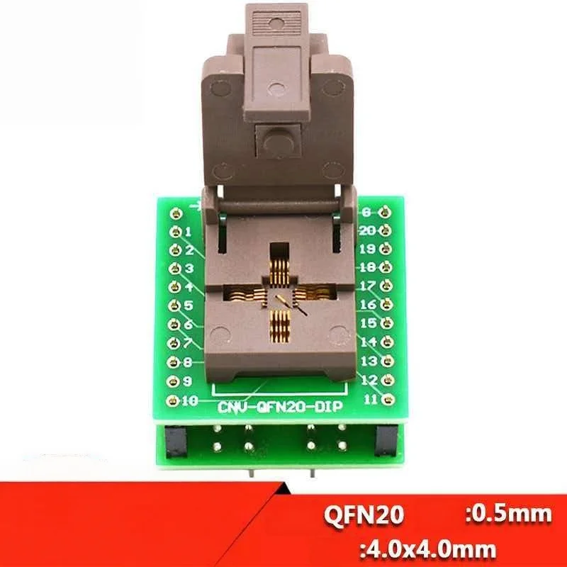 Test Stand QFN4X4-20L (0.5) Flip Type (with Heat Sink) QFN20 Spacing 0.5MM Burning Base