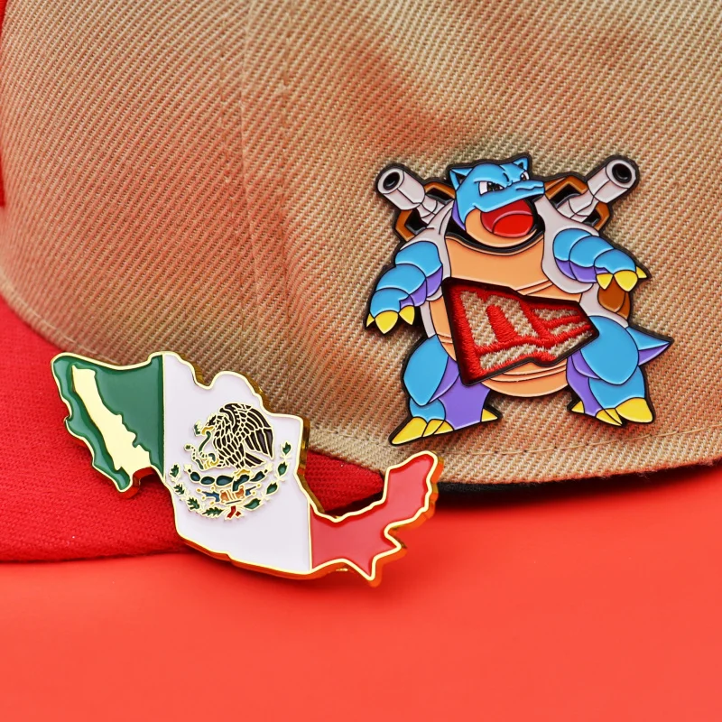 Ideas To DIY Cap Fashion Mexican Enamel Pin Decorative Retro Decorative Cartoon Pins Cool Era Hat Pins Friends Gifts