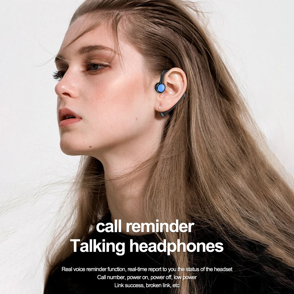 سماعات توصيل عظمي ، سماعة رأس لنقل العظام بدون استخدام اليدين ، تقليل الضوضاء لممارسة الأعمال الرياضية وركوب الدراجات واللياقة البدنية ، نوع القصاصة