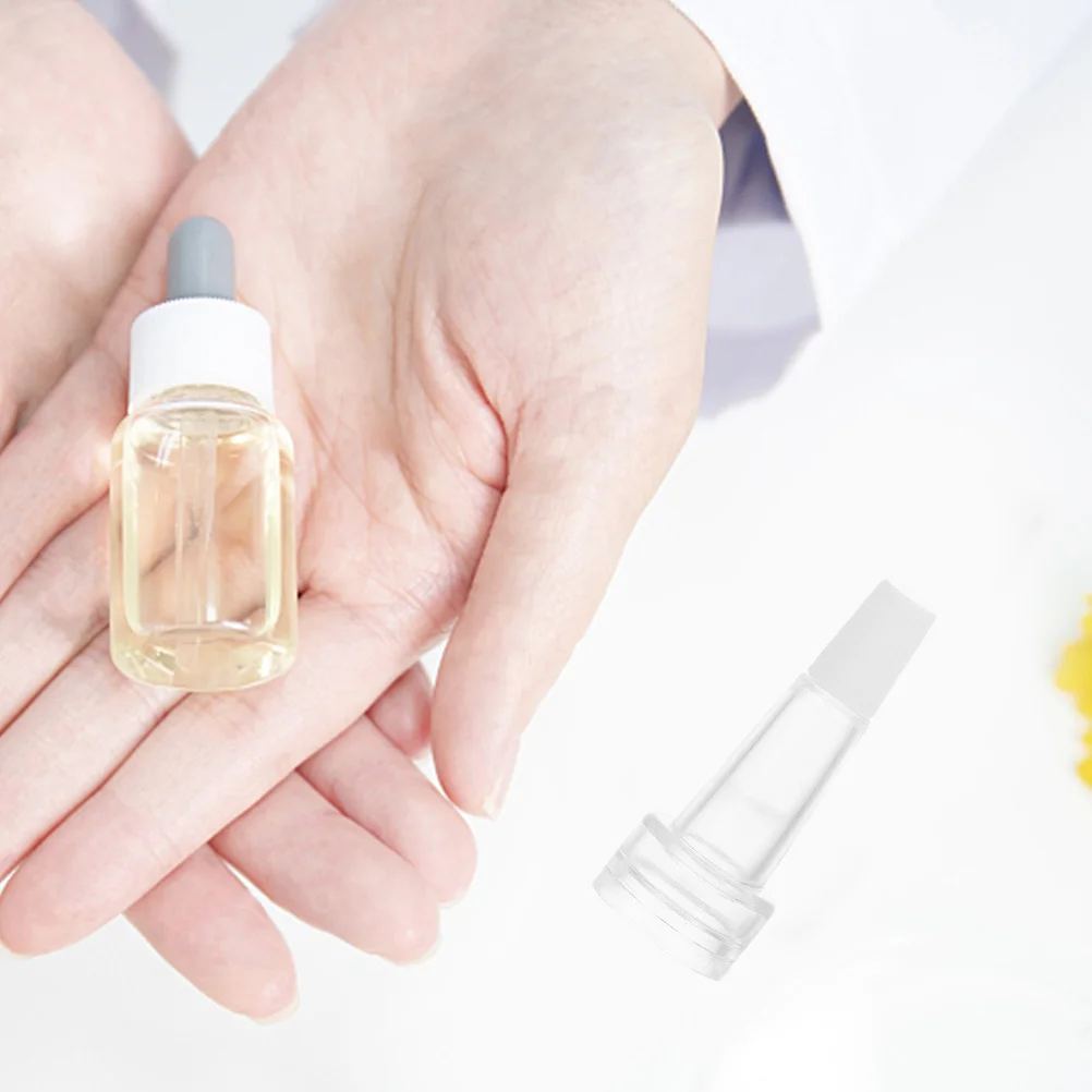 

50Pcs Essence Serum Vial Bottle Cap Transparent Horn Shape Durable Vial Bottle Cap Essence Transparent Caps