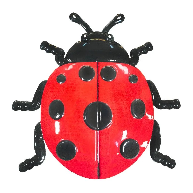 Iron Art Ladybug Wall Hanging Decor Creative Metal Insect Wall Ornament Home Garden Kindergarten Wall Art Decoration