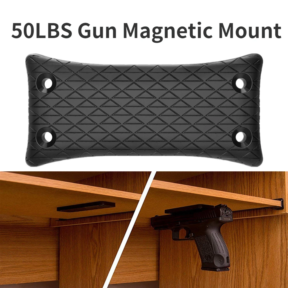 50lbs Gun Magnet Mount Rubber Coated Fits Handguns Airguns Rifle Holder Magnetic Mount Holster