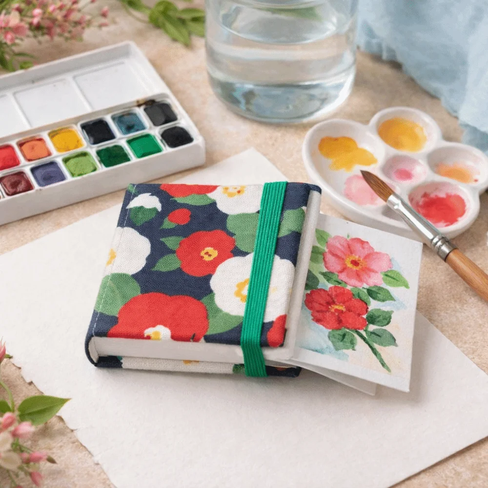 300gsm Wood Pulp Watercolor Sketchbook Fine Grain Texture Thickened Paper Painting Notebook Square Shape 6cm Size