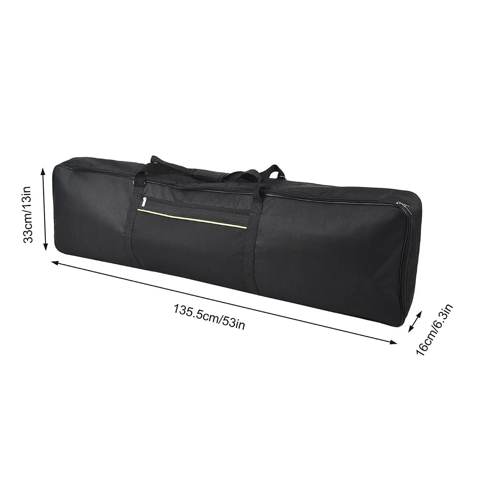 Waterproof Oxford Cloth Keyboard Gig Bag for 61 Keys Electronic Piano with Padded Shoulder Strap