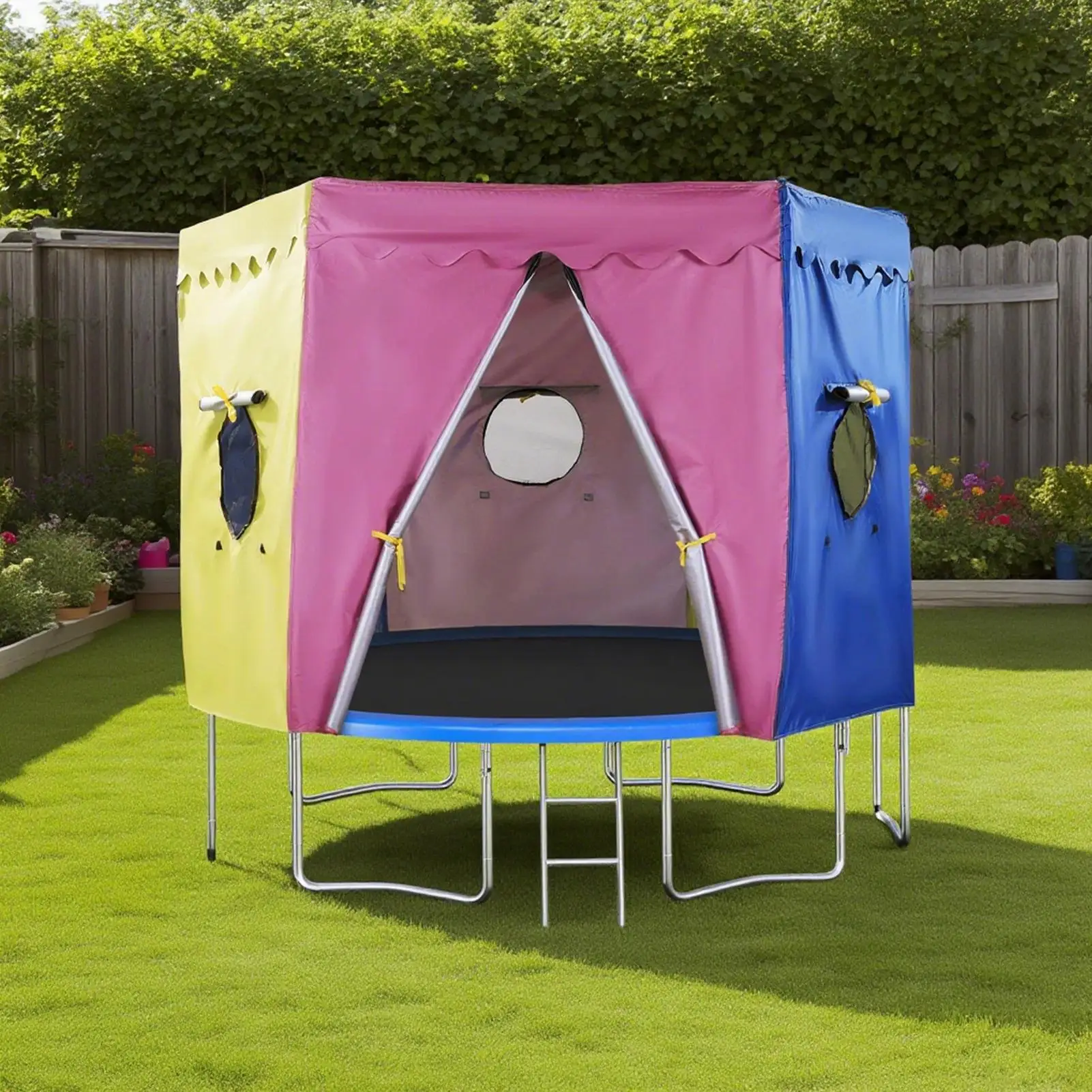 

Trampoline Canopy Trampoline Sun Protection Roof Sunshade Rainproof Waterproof Fabric Tarp Enclosures Protective For Jumping