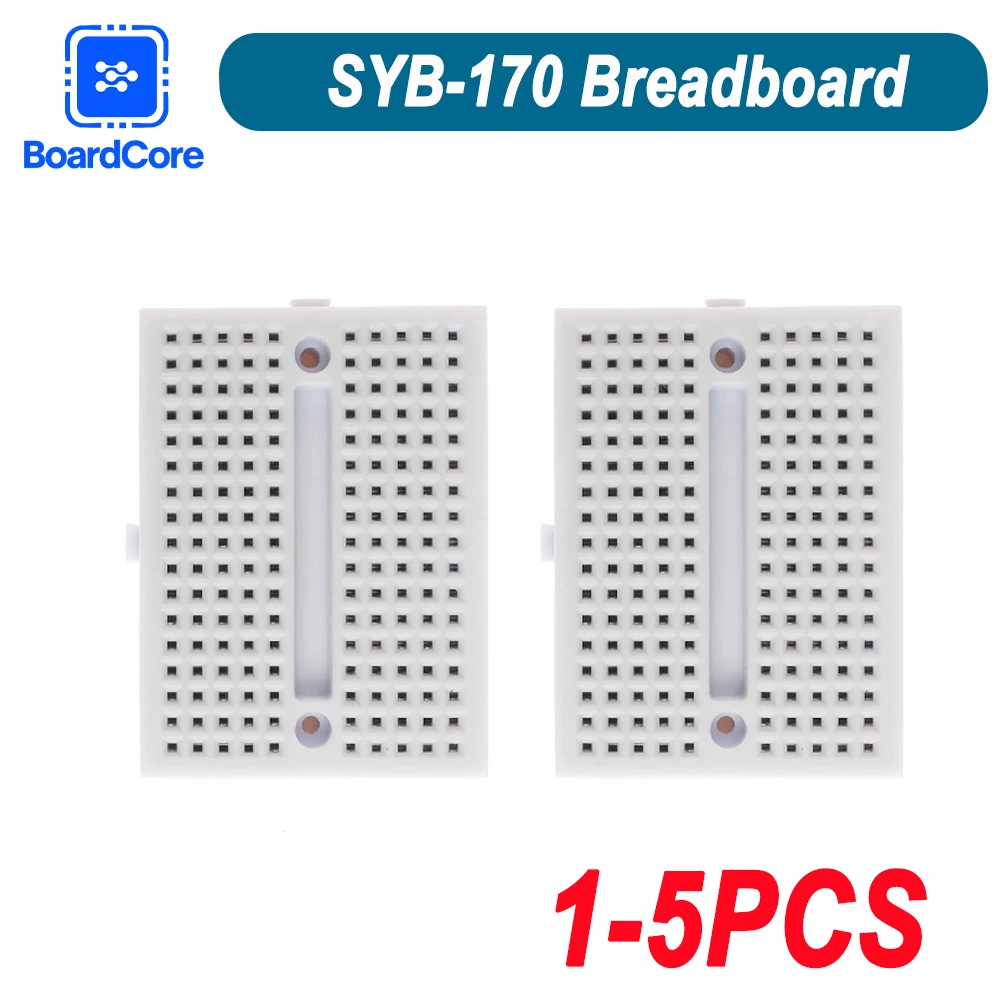 SYB-170 Mini Breadboard Kit with 170 Tie Points 35*47mm Solderless Prototype PCB Board for Arduino, Raspberry Pi More