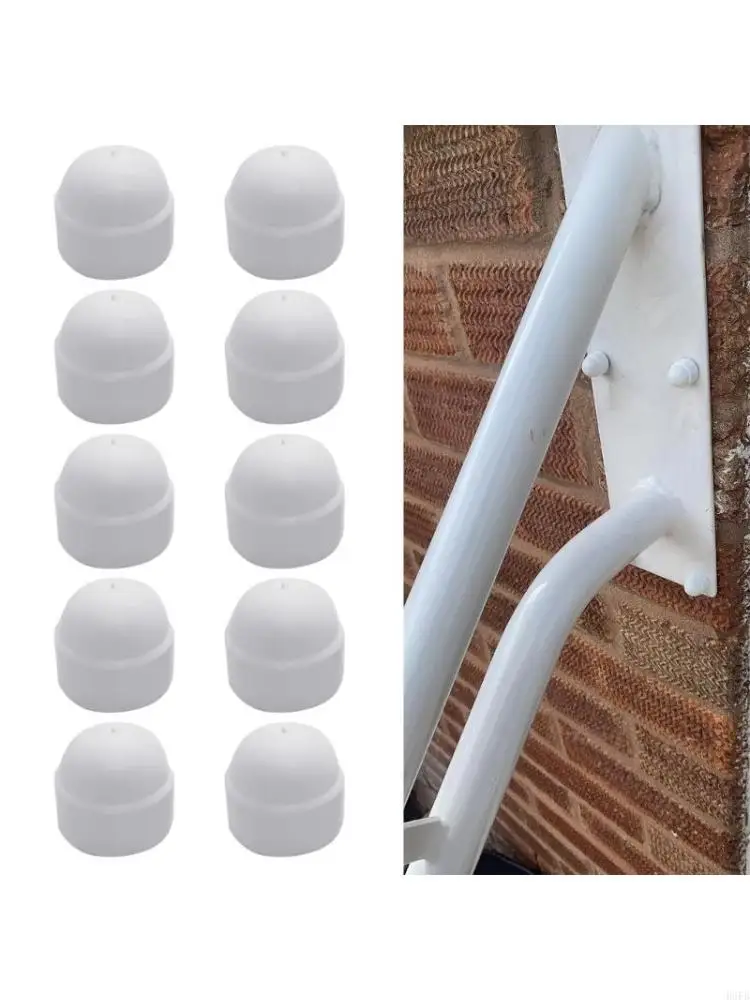 Pack Of 10 Dome Nut Protective Caps For Bolts & Professional Finish R6FB